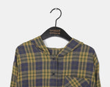 Turnt Checkered Pocket String Hooded Shirt