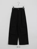 Kenisha nylon banding string pocket parachute jogger pants