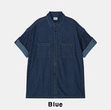 Danish Roll Up Half Denim Shirt