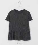 Hatsumi dot frill short sleeve tee