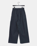 Pookie Linen Stripe Banding Wide Long Pants