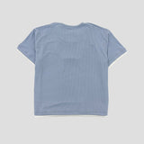 Harnel Layered Ribbed Henley Neck Short Sleeve T-shirt