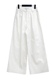 Pintuck Cotton Wide Pants