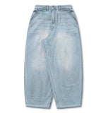 Dirty Washed Denim Balloon Pants