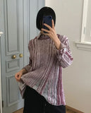 (WOOL) AURA SHEER STRIPE KNIT