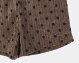 Soyan Dot Ribbed Velvet Short Pants