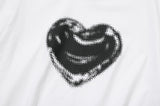 Rough Heart Crop Short Sleeve Tee