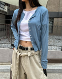 Sorbet Summer See-through Ribbed Cardigan