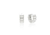 Ice Block Silver One-Touch Earrings S
