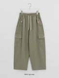 Ryuson Cargo Cotton Banding Balloon Wide Pants