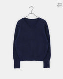 Eha Button Warmer Wool V-neck Knit