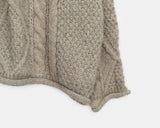 Veda cable round neck over wool knit
