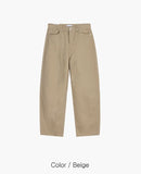 USA Cotton Curved Wide Pants