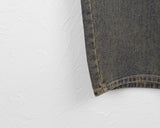 Cama Yellow Washing Vintage Long Wide Denim Pants