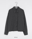 Hontak Check Crop Shirt