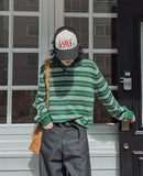 Miu Stripe Collar Knit