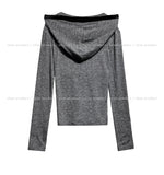 Baby Satin Color Matching Hood Cardigan