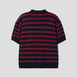 Iru Boucle Stripe Collar Knit