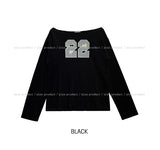 22 Star Print Boat Neck Long Sleeve