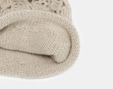 Le Sue Flower Pattern Knit Beanie