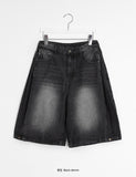 Deduce Snap Button Balloon Bermuda Pants