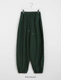 Myuru nylon banding pin tuck balloon jogger pants