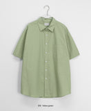 [unisex] Biger Cotton Over Short Sleeve Shirt