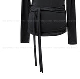Corinne Halter Layered Strap Long Sleeve