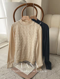 Lana Chiffon Rose Pearl Half-Turtleneck Knit