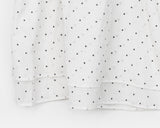 Luna Dot Shirring Puff Short Sleeve Blouse