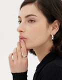 Champagne Full Moon Silver Clean Ring