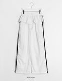 Megle Summer Track Color Matching Nylon Skirt Pants