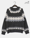 Uken Nordic Heart Cable Round Knit