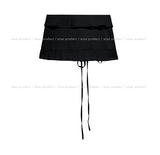 Molder strap layered pleated skirt