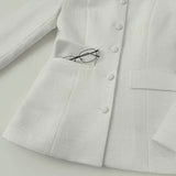 Line Tweed Quilted Line Short Jacket