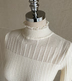 Stella see-through frill polar knit