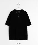 [unisex] Gopheo Linen Net Collar Short Sleeve Knit