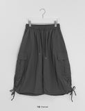[Unisex] Aoli Banding Nylon Banding Cargo Bermuda Pants