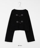 Tonami duffel crop knit cardigan