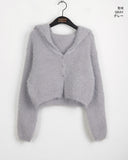 Lonti Angora Sailor Collar Button Cardigan