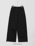 [BAONHAUS] Gokobu Color Cotton Banding Wide Pants