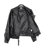 Ferid Double High Neck Leather Jumper