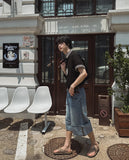 Pium Maxi Roll Up Bermuda Denim Pants