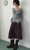 BUTTON SLIM KNIT