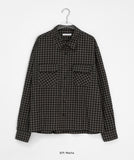 [unisex] Moeki two-pocket check shirt