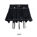 Hippie eyelet belt skirt