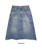 CROSS LINE MIDI DENIM SK