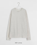 [unisex] Kotiru Stripe Over Warmer Long Sleeve Tee