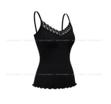 Mullein Flower Lace Ruffle Sleeveless
