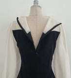 Melage Chiffon Color Matching Tie H-Line One Piece